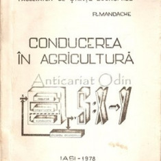 Conducerea In Agricultura - Romulus Mandache