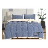 Cumpara ieftin Lenjerie Cocolino Cu Blanita Pentru Pat Dublu, 4 piese, Gri- LJ1005