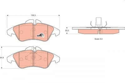 TRW GDB1220 COTEC set placute frana,frana disc foto