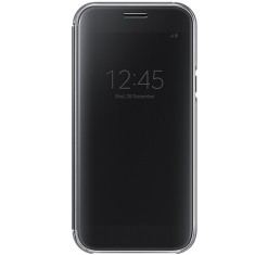 Husa de protectie Clear View Cover Samsung pentru Galaxy A5 (2017), Black