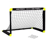 Poarta Fotbal Goalstriker 90x59x61cm, Alb/Negru, Portabila, Copii, Gradina/Parc