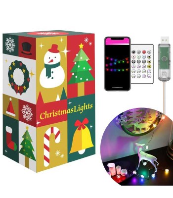 Sir de lumina inteligenta fulg de zapada USB - 20 LED micro RGBIC 16 foto