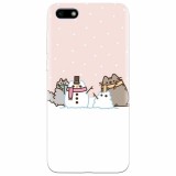 Husa silicon pentru Huawei Y5 2018, Cat And Snowman