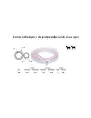 Furtun dublu lapte si vid pentru mulgatori de oi sau capre