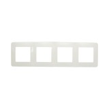 Rama cvadrupla alba PC priza si intrerupator 300x83mm