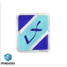 Emblema scris &quot;LX&quot; originala ornament cromat aripa fata Vespa LX - LX Touring - LXV 2T-4T 50-125-150cc