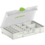 Festool SYS3 ORG L 89 20xESB - Cutie din plastic 296x508x89 mm maner transport sistem clipsare stocare supraetajata