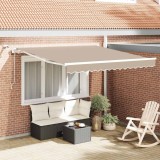 vidaXL Cortina Retractabilă Bej 350 x 250 cm Poliester și metal 3330342