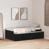vidaXL Cadru de Pat cu Stocare Stejar Negru 90x190 cm