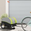 VidaXL Remorcă pentru biciclete, negru și verde, 30 kg, fier 94144