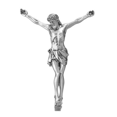 Crucifix Argint Mat Patinat 20 cm COD: 4713 foto