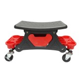 Scaun de lucru multifunctional cu roti pentru atelier/garaj, spatiu depozitare, 64 x 33 x 26 cm, capacitate 186 kg, roti cauciuc cu rulmenti 25 x 75