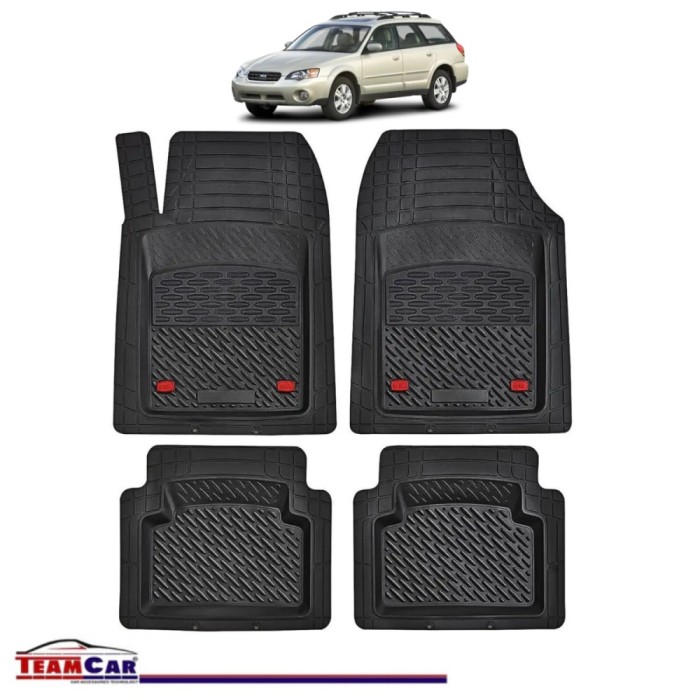 Covorase Auto TeamCar&reg; Tip Tavita Compatibile Subaru Legacy IV (2003&ndash;2009) Negru Material Rezistent