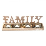 Cumpara ieftin Suport lemn cu 4 pahare cu lumanari, 38.5 x 9.5 x 10 cm