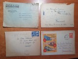 Lot 12 - 4 plicuri circulate prin posta -in toate sunt si scrisori-anii &#039;50 -&#039;60