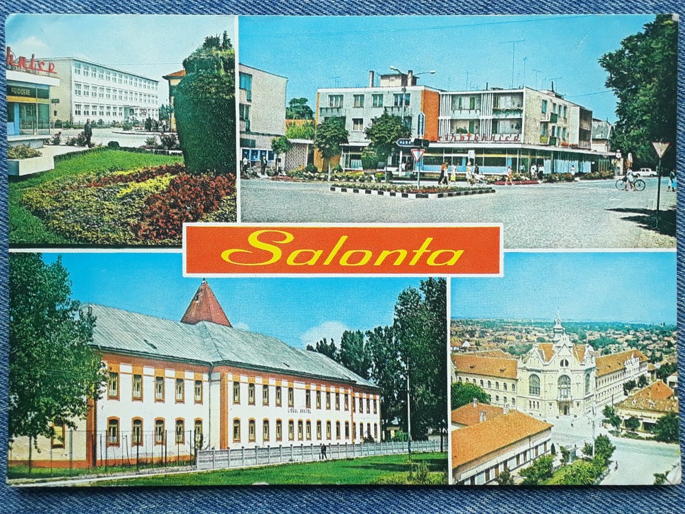 372 - Salonta - vedere multipa, mozaic / cp circulata, Necirculata,  Fotografie | Okazii.ro