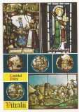Carte Postala veche - Sinaia ,Vitralii Castelul Peles, necirculata