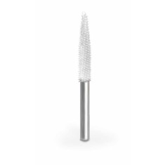 Raspel conic subtire lung 3,2 mm, coada 3,2mm, Granulatie Saburr Foarte FINA - Alba