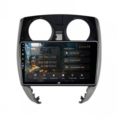 Navigatie Nissan Note (2012-2019) 4GB RAM Android 13 Octacore Slot Sim 4G DSP GPS Wi-FI Carplay Android Auto USB Bluetooth Waze Touchscreen 9 inch foto