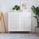 Uși Dulap Lemn Masiv Pin Alb 99.3x59.4cm 2 Bucăți vidaXL Design Lambriu - &Icirc;nlocuire Mobilă Bucătărie, Baie, Sifonier