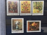 PC114 - Paraguay 1967 Pictura Flori, serie MNH, 5v