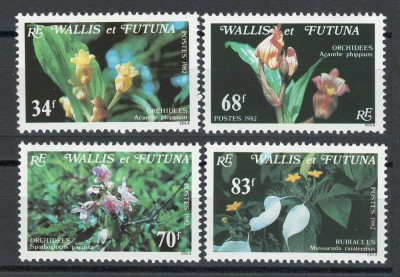Wallis et Futuna 1982 Mi 416/19 MNH, nestampilat - Flori foto