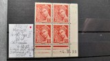 1938-1941-Franta-MercurYT412 tip II-bl4-colt coala 39MNH YT=275 E, Nestampilat