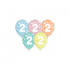 Set 5 baloane cu cifre, 30 cm-Tip Cifra 2