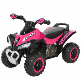 ATV Jucarie pentru copii Ride On cu lumini si sunete HOMCOM, miscare prin impingere varsta recomandata 18-36 luni, roz, 67,5x38x 44cm | Aosom Romania