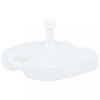 Suport Umbrelă Gradină vidaXL, Bază Plastic Albă 16L, Umplere Nisip/Apă, 45x45x26 cm, Diametru 21-32mm, Rezistent Intemperii