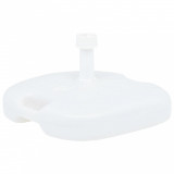 Suport Umbrelă Gradină vidaXL, Bază Plastic Albă 16L, Umplere Nisip/Apă, 45x45x26 cm, Diametru 21-32mm, Rezistent Intemperii