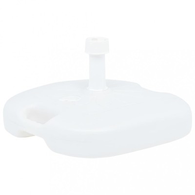 vidaXL Suport umbrelă, alb, 16 L, plastic, umplere cu nisip/apă 48773 foto