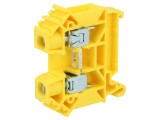 Conector de &Icirc;mbinare Șine Galben TS35 0.5-16mm&sup2; 2 Piste 2 Borne