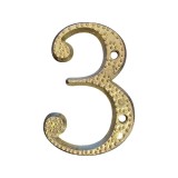 Cumpara ieftin Numar usa/poarta metalic auriu, 43mm, cifra 3 - Stoc
