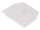 Placă extremitate gri poliamidă 1mm