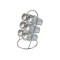 Set cromat cu sticlute pentru condimente, Vertical, 6 buc