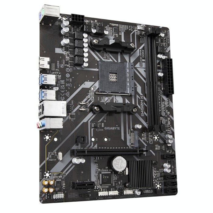 Placa de baza Gigabyte AMD AM4 mATX motherboard withwith LED lighting, DDR4 4400MHz, M.2, SATA 6Gbps and USB 3.1 Gen 2, &quot;B450M K&quot;
