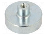Magnet fix samariu cobalt 150N &Oslash;25mm H14mm oţel ELESA GANTER