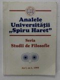 ANALELE UNIVERSITATII &#039;&#039; SPIRU HARET &#039;&#039; - SERIA STUDII DE FILOSOFIE , AN I , NR. 1 , 1999 , PREZINTA SUBLINIERI CU PIXUL *