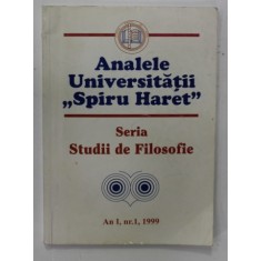 ANALELE UNIVERSITATII &#039;&#039; SPIRU HARET &#039;&#039; - SERIA STUDII DE FILOSOFIE , AN I , NR. 1 , 1999 , PREZINTA SUBLINIERI CU PIXUL *