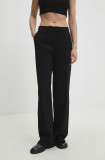 Cumpara ieftin Answear Lab pantaloni femei, culoarea negru, drept, high waist