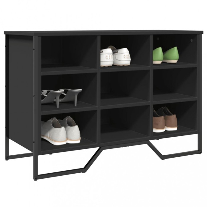Gossi pantofar, negru, 90x38x61,5 cm, lemn prelucrat