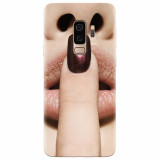 Husa silicon pentru Samsung S9 Plus, Finger Purple Nailpolish Girl Lips