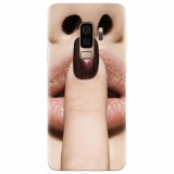 Husa silicon pentru Samsung S9 Plus, Finger Purple Nailpolish Girl Lips