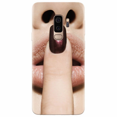 Husa silicon pentru Samsung S9 Plus, Finger Purple Nailpolish Girl Lips foto