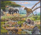 Cumpara ieftin DB1 Fauna Africana Somalia Lei Pantera Elefant Zebra Girafa MS MNH, Nestampilat