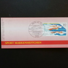 GERMANIA - BERLINUL DE VEST - 1986 SPORT CARNET STAMPILAT STAMPILA SPECIALA