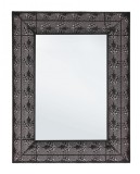 Cumpara ieftin Oglinda perete metal negru Larjam 70x6.5x90.5 cm