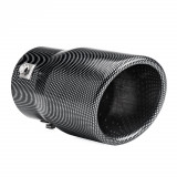 Ornament toba esapament universala AMiO MT 007C carbon din otel inoxidabil, montaj prin suruburi sau sudura, diametru montaj 65 mm, pentru