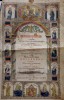 Gravură cu chipuri sfinte, de la 1841, miniată &icirc;n culorile naționale.